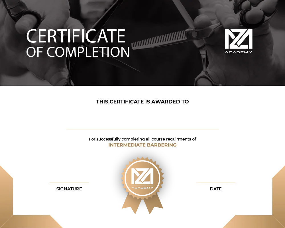 Intermediate Barbering Certificate